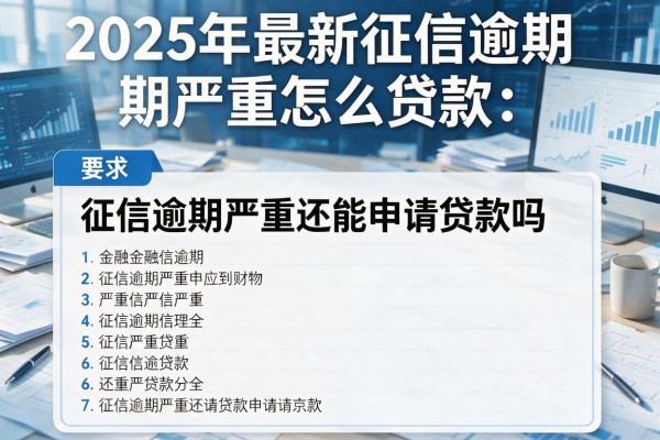 2025年最新征信逾期严重怎么贷款：征信逾期严重还能申请贷款吗