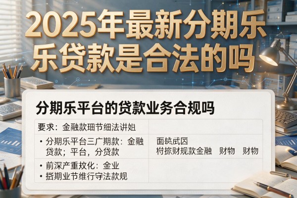 2025年最新分期乐贷款是合法的吗：分期乐平台的贷款业务合规吗