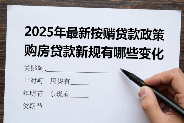 2025年最新按揭贷款政策：购房贷款新规有哪些变化