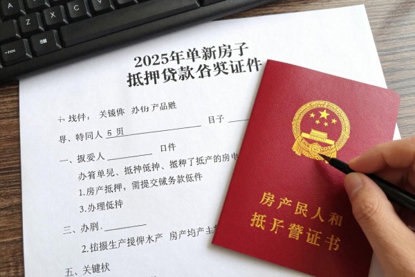 2025年最新房子抵押贷款需要什么资料：办理房产抵押需提交哪些证件
