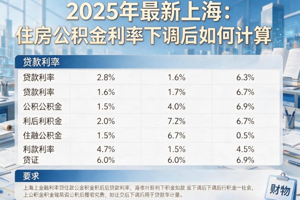 2025年最新上海住房公积金贷款利率：上海公积金利率下调后如何计算？