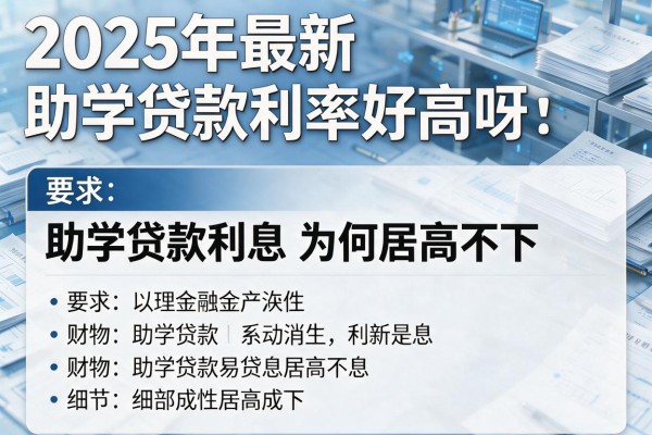 2025年最新助学贷款利率好高呀：助学贷款利息为何居高不下