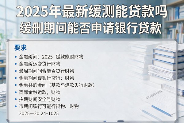2025年最新缓刑能贷款吗：缓刑期间能否申请银行贷款