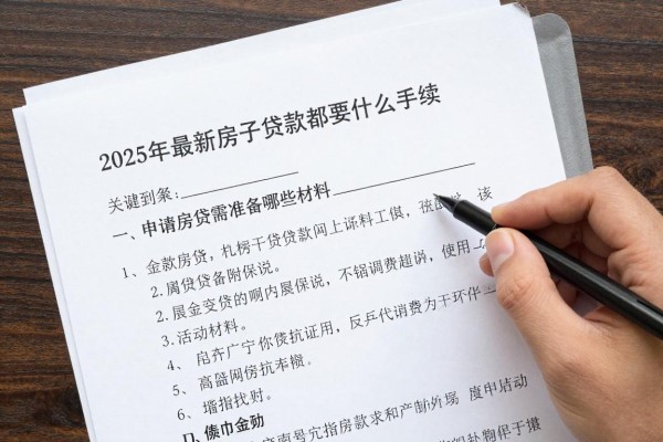 2025年最新房子贷款都需要什么手续：申请房贷需准备哪些材料