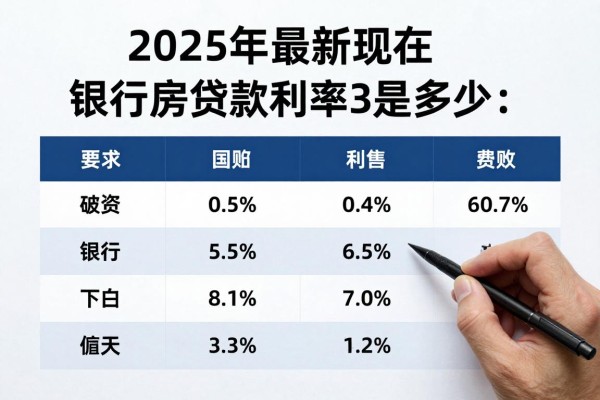 2025年最新现在银行房贷款利率是多少：2025年房贷利率最新标准