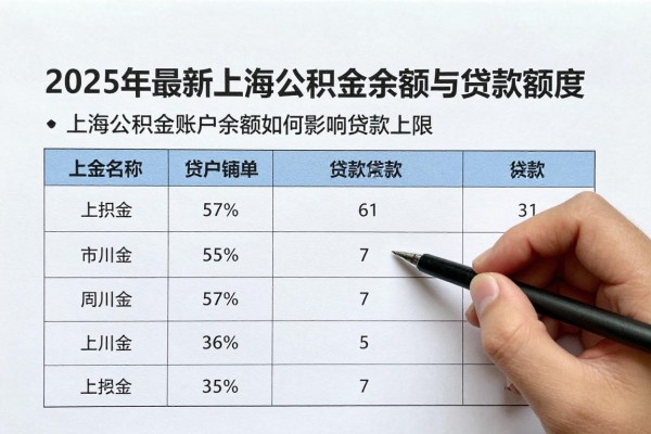 2025年最新上海公积金余额与贷款额度：上海公积金账户余额如何影响贷款上限