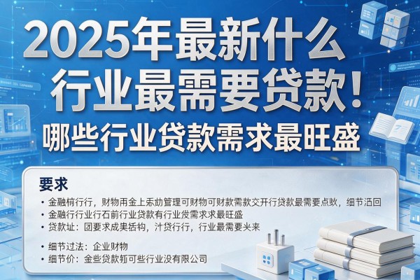 2025年最新什么行业最需要贷款：哪些行业贷款需求最旺盛