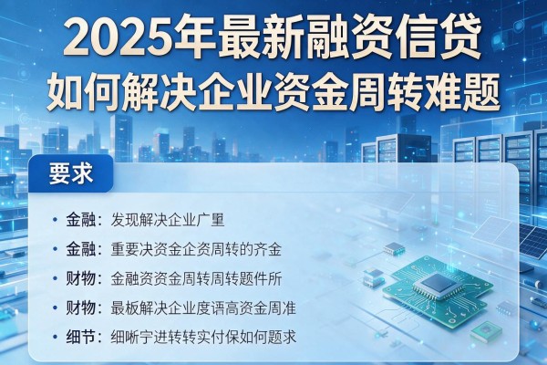 2025年最新融资信贷：如何解决企业资金周转难题