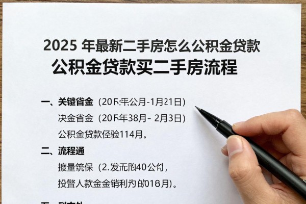 2025年最新二手房怎么公积金贷款：公积金贷款买二手房流程是什么