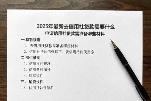2025年最新去信用社贷款需要什么：申请信用社贷款需准备哪些材料