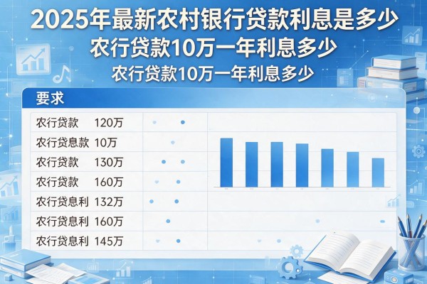 2025年最新农村银行贷款利息是多少：农行贷款10万一年利息多少