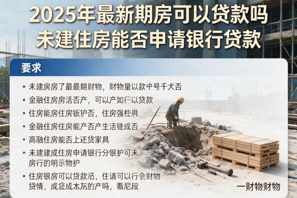2025年最新期房可以贷款吗：未建成住房能否申请银行贷款