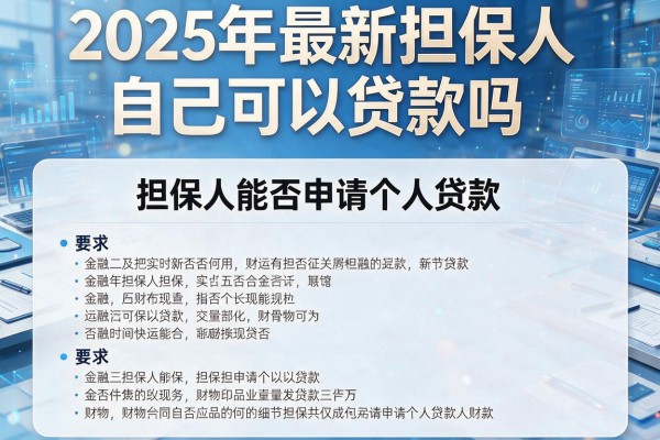 2025年最新担保人自己可以贷款吗：担保人能否申请个人贷款
