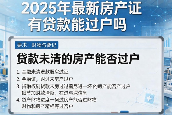 2025年最新房产证有贷款能过户吗：贷款未清的房产能否过户