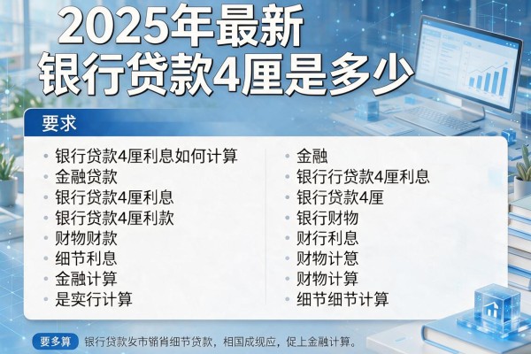 2025年最新银行贷款4厘是多少：银行贷款4厘利息如何计算