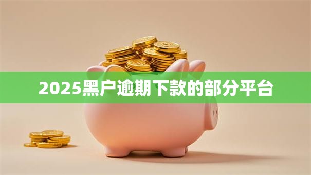 2025黑户逾期下款的部分平台
