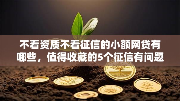 不看资质不看征信的小额网贷有哪些，值得收藏的5个征信有问题也能放款的口子