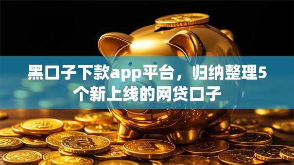 黑口子下款app平台，归纳整理5个新上线的网贷口子