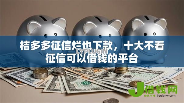 桔多多征信烂也下款，十大不看征信可以借钱的平台