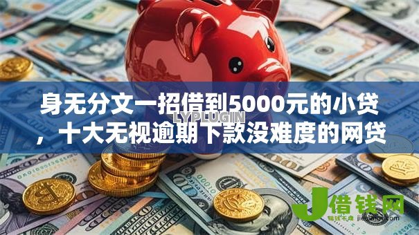 身无分文一招借到5000元的小贷，十大无视逾期下款没难度的网贷口子