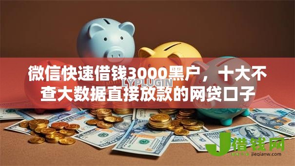 微信快速借钱3000黑户，十大不查大数据直接放款的网贷口子