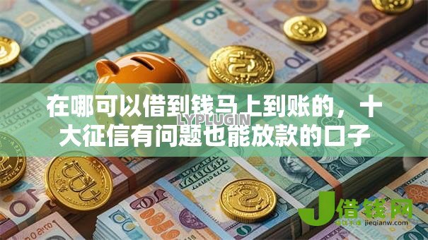 在哪可以借到钱马上到账的，十大征信有问题也能放款的口子