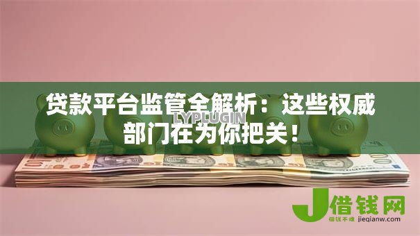 贷款平台监管全解析：这些权威部门在为你把关！