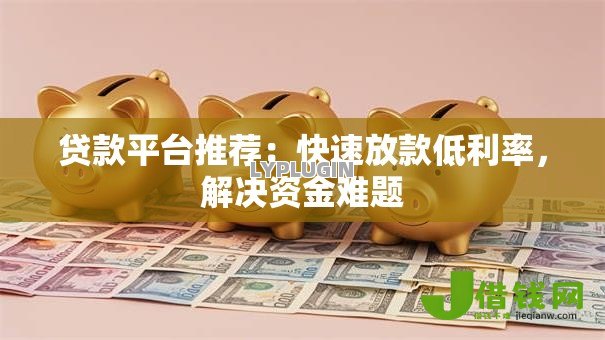 贷款平台推荐：快速放款低利率，解决资金难题