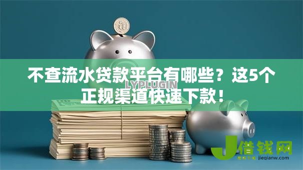 不查流水贷款平台有哪些?这5个正规渠道快速下款! 不查流水贷款平台有哪些?这5个正规渠道快速下款!
