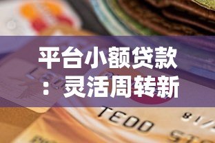 平台小额贷款：灵活周转新选择 快速解决资金需求