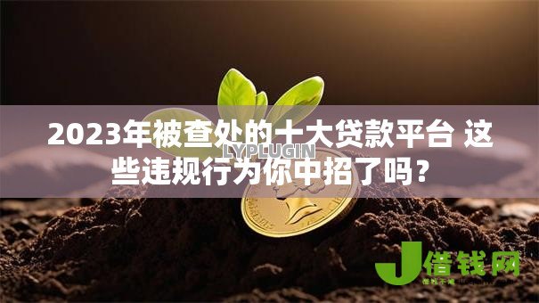 2023年被查处的十大贷款平台 这些违规行为你中招了吗？