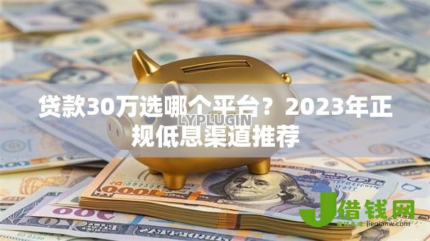 贷款30万选哪个平台?2023年正规低息渠道推荐 贷款30万选哪个平台?2023年正规低息渠道推荐