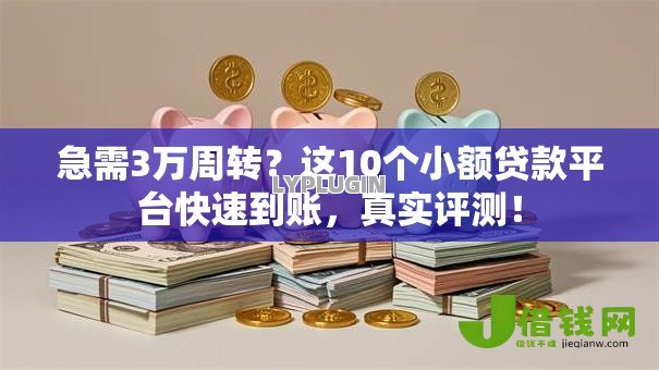 急需3万周转？这10个小额贷款平台快速到账，真实评测！