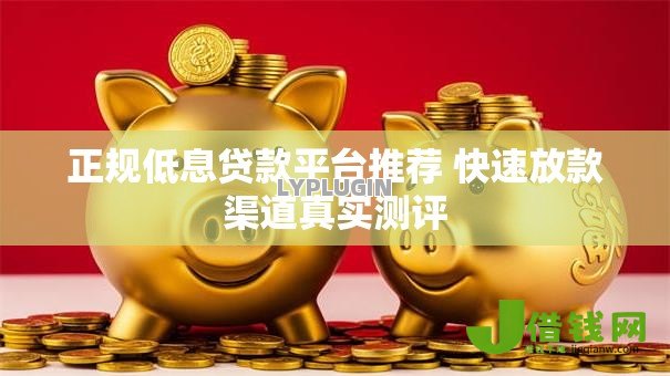 正规低息贷款平台推荐 快速放款渠道真实测评