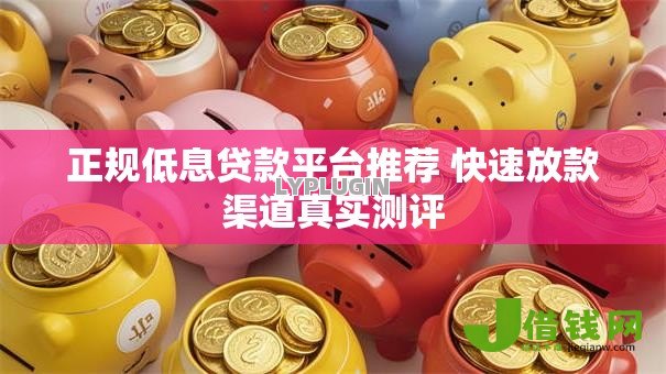 正规低息贷款平台推荐 快速放款渠道真实测评