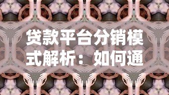 贷款平台分销模式解析:如何通过合作精准获客 贷款平台分销模式解析:如何通过合作精准获客