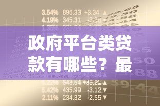 政府平台类贷款有哪些？最全政策解读与申请指南