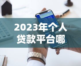 2023年个人贷款平台哪家好？十大靠谱平台推荐及申请攻略