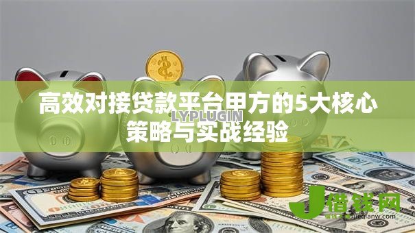 高效对接贷款平台甲方的5大核心策略与实战经验