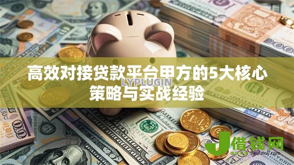 高效对接贷款平台甲方的5大核心策略与实战经验