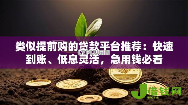 类似提前购的贷款平台推荐:快速到账、低息灵活,急用钱必看 类似提前购的贷款平台推荐:快速到账、低息灵活,急用钱必看