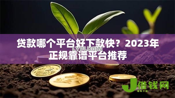 贷款哪个平台好下款快?2023年正规靠谱平台推荐 贷款哪个平台好下款快?2023年正规靠谱平台推荐