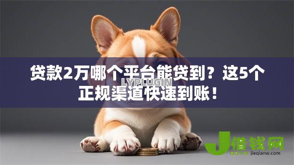 贷款2万哪个平台能贷到？这5个正规渠道快速到账！