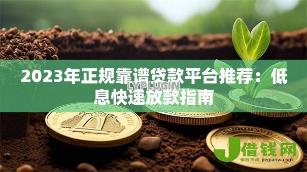 2023年正规靠谱贷款平台推荐：低息快速放款指南