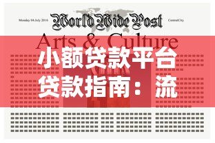 小额贷款平台贷款指南：流程、注意事项及常见问题解析