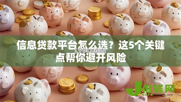 信息贷款平台怎么选?这5个关键点帮你避开风险 信息贷款平台怎么选?这5个关键点帮你避开风险