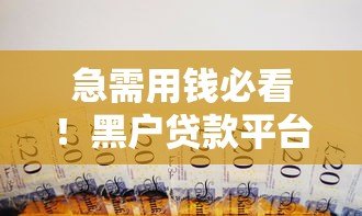 急需用钱必看！黑户贷款平台下载指南及风险提醒
