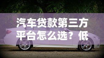 汽车贷款第三方平台怎么选？低利率购车省钱攻略