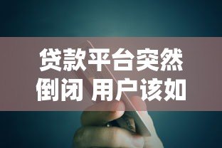 贷款平台突然倒闭 用户该如何应对风险与债务问题？