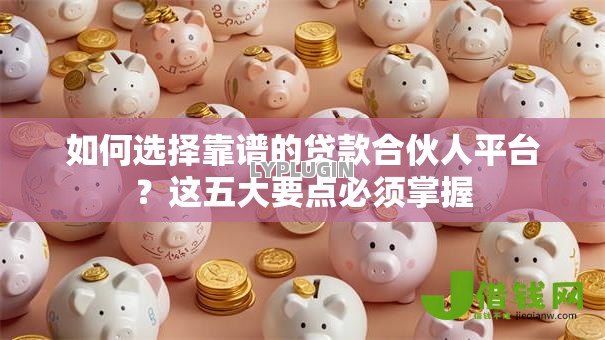 如何选择靠谱的贷款合伙人平台?这五大要点必须掌握 如何选择靠谱的贷款合伙人平台?这五大要点必须掌握